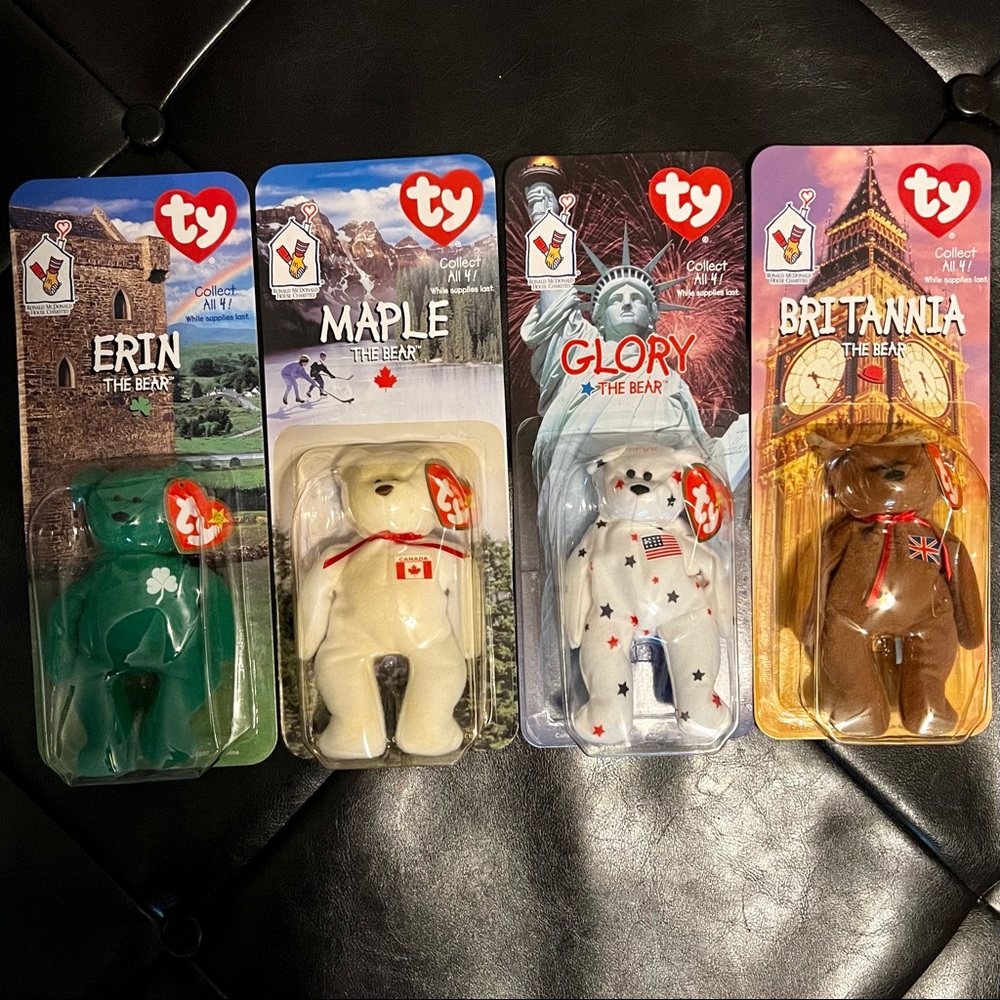 Ty Mcdonalds Teenie Beanies - International Bears Set of 4 (1999)